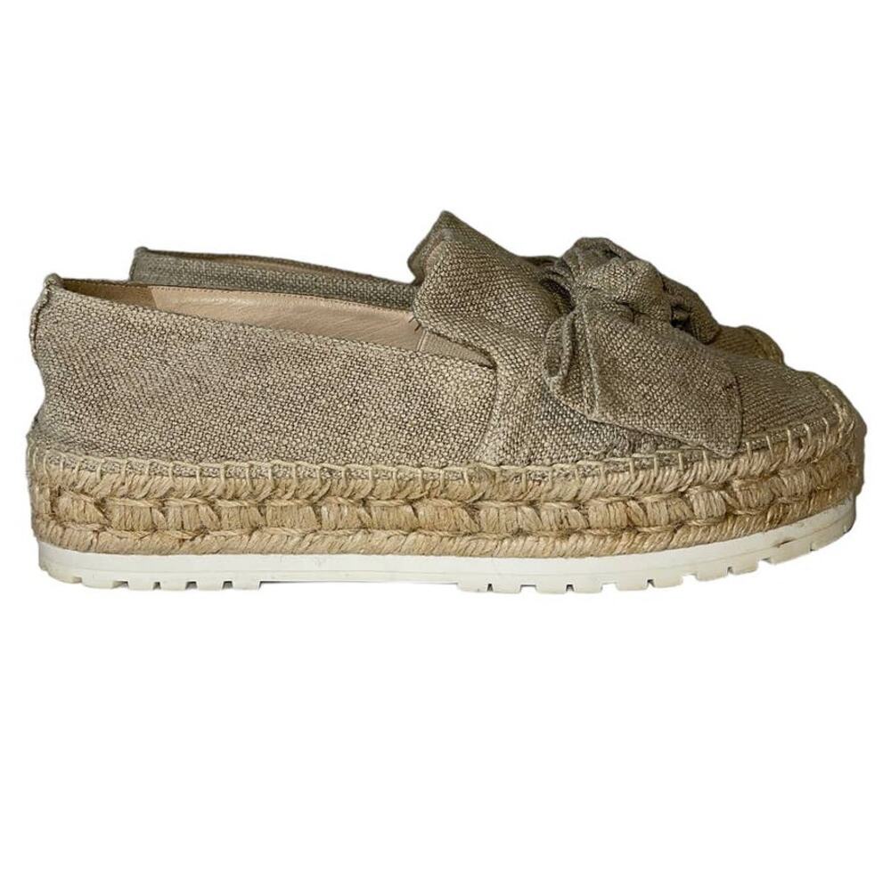 Botkier Wesley Beige Canvas Platform Espadrilles … - image 2